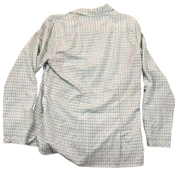 Eddie Bauer Women's Travex Button Up Shirt Large Green Plaid Long Sleeve Outdoor - Picture 2 of 10
